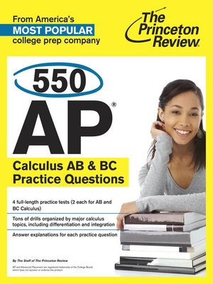 cover image of 550 AP Calculus AB & BC Practice Questions